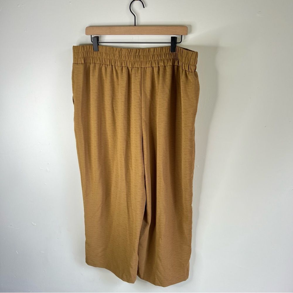 Nine West Camel Tan Brown Wide-Leg Crop Pants size XL - Picture 5 of 8